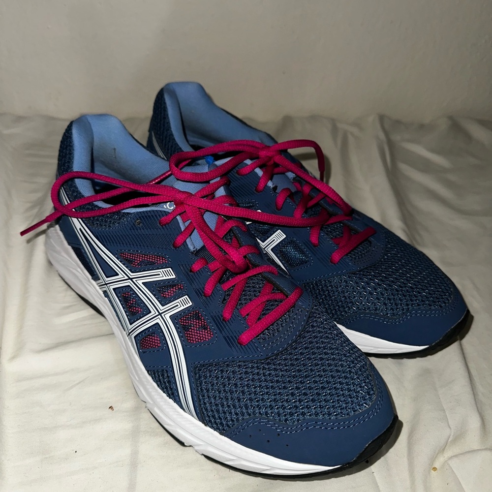 Asics Women's Navy and Magenta Athletic Shoes